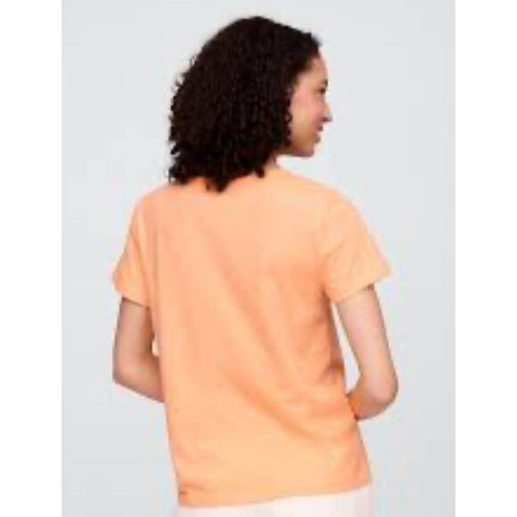 *NWT* GAP Favorite V-Neck T-Shirt/Tee. Orange Kiss. Size: S - Picture 7 of 7